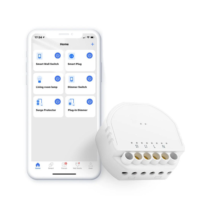Meross Smart Wi-Fi In-Wall Switch - White - زر الإضاءة
